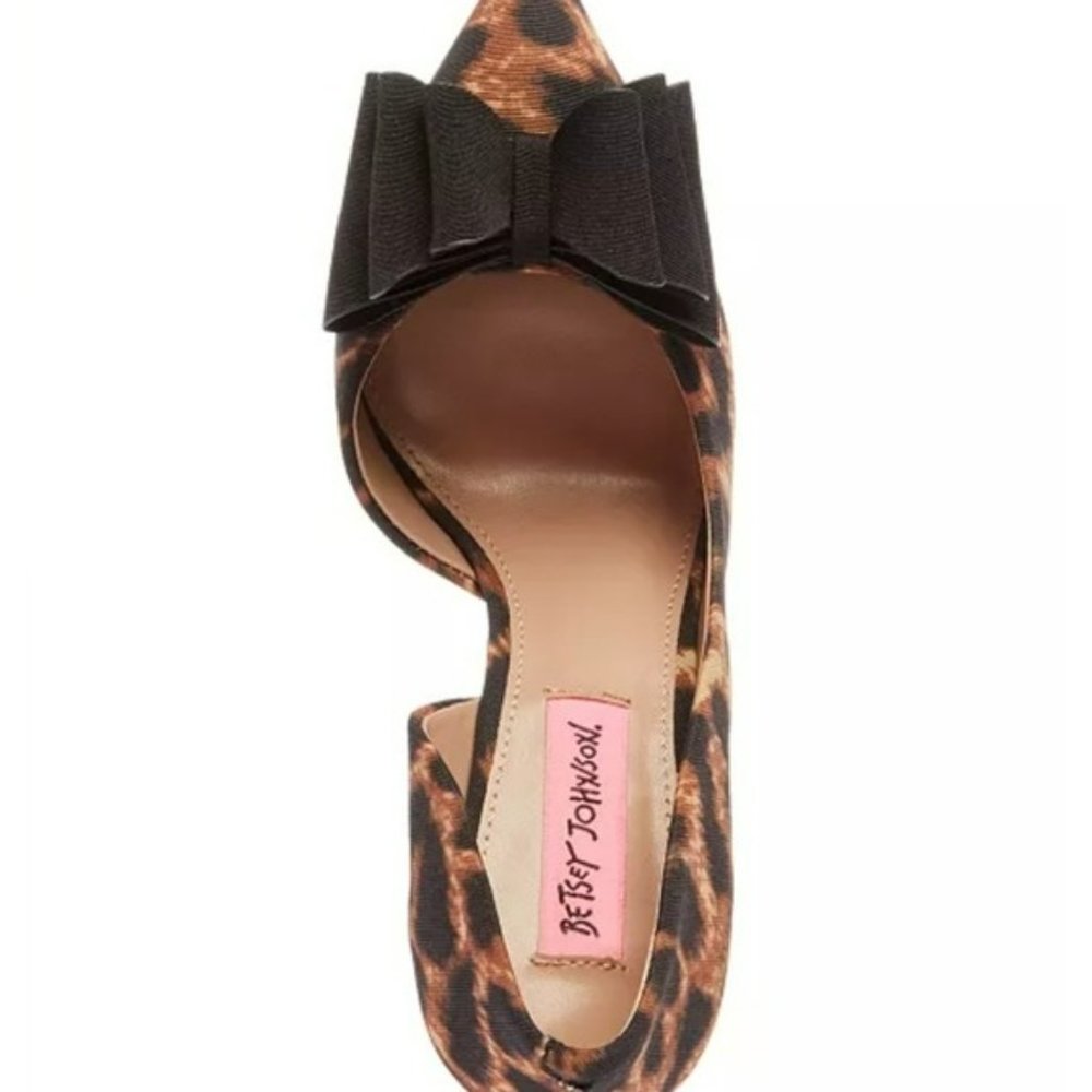 Betsy Johnson Prince-P Leopard Heels -7 - Picture 3 of 8